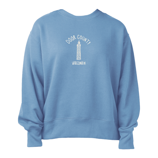 Cana Island Embroidered Crew Soft Blue