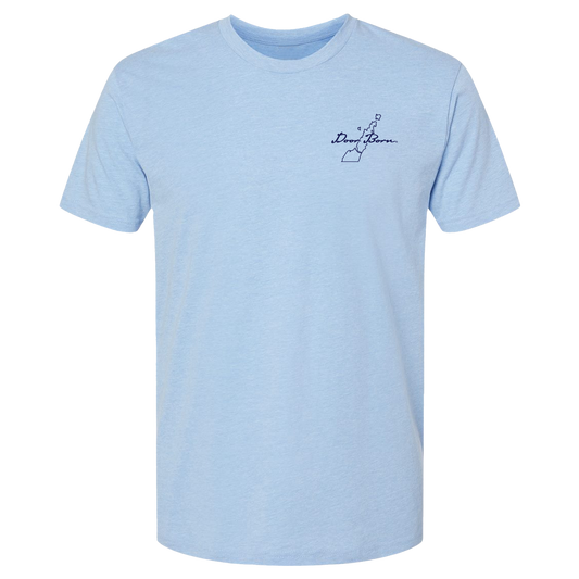 Heather Blue Sunset Graphic T-Shirt