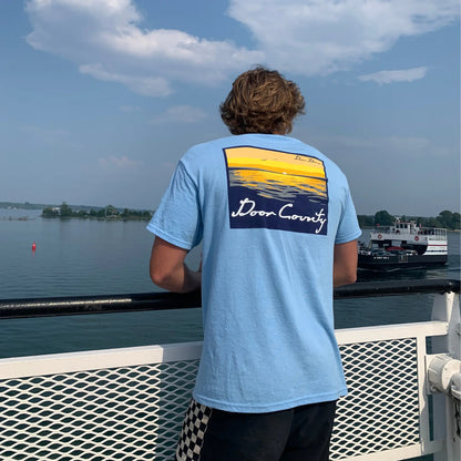 Light Blue Sunset Graphic T-Shirt