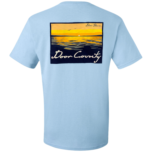 Light Blue Sunset Graphic T-Shirt