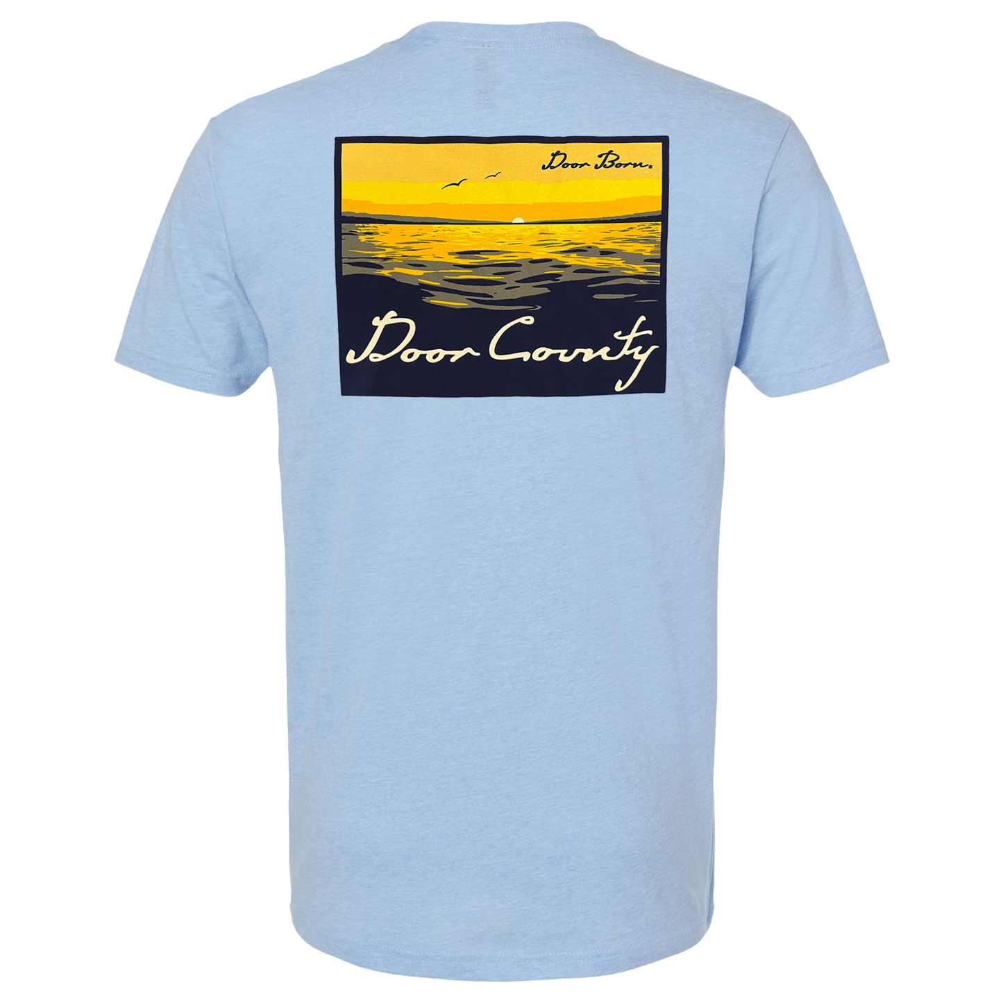 Heather Blue Sunset Graphic T-Shirt
