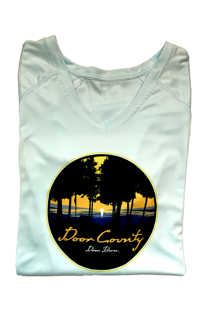 Ladies V-Neck Long Sleeve